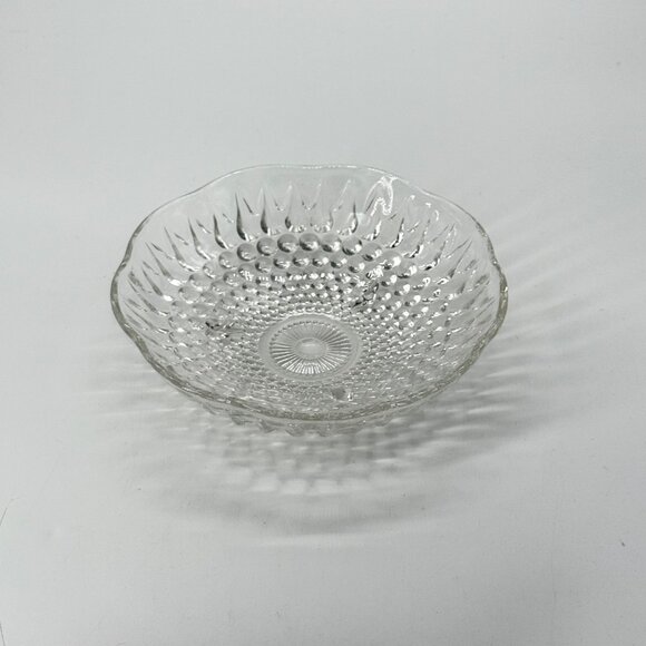 Vintage Anchor Hocking Clear Glass Hobnail Teardrop Three-Footed Candy Nut Dish - Picture 2 of 9